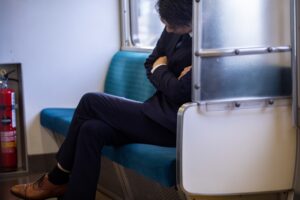 Strange Customs and Culture in Japan sleepin in a train