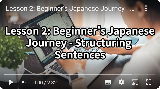 Video learning grammer for beginner