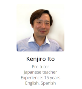 Japanese tutor Kenjiro