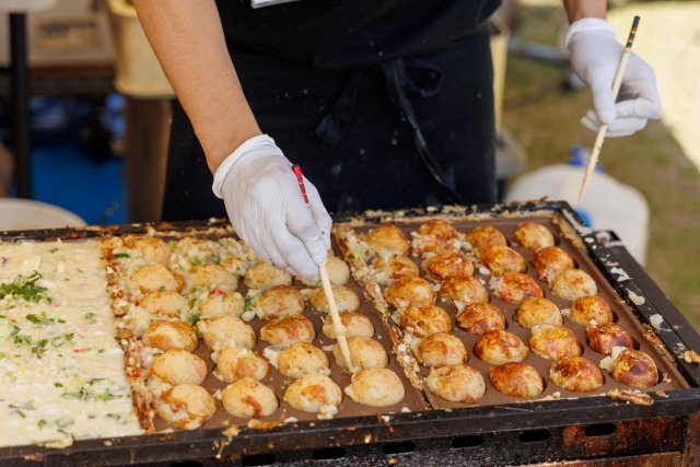 Tusukiji gindako Takoyaki fast food in Japan